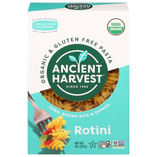 Ancient Harvest Organic and Gluten Free Rotini Pasta (corn-brown rice-quinoa)
