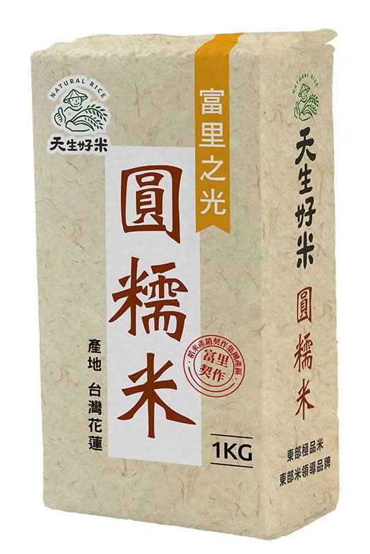 天生好米-圓糯米 1Kg <1Kg公斤 x 1 x 1Bag包>