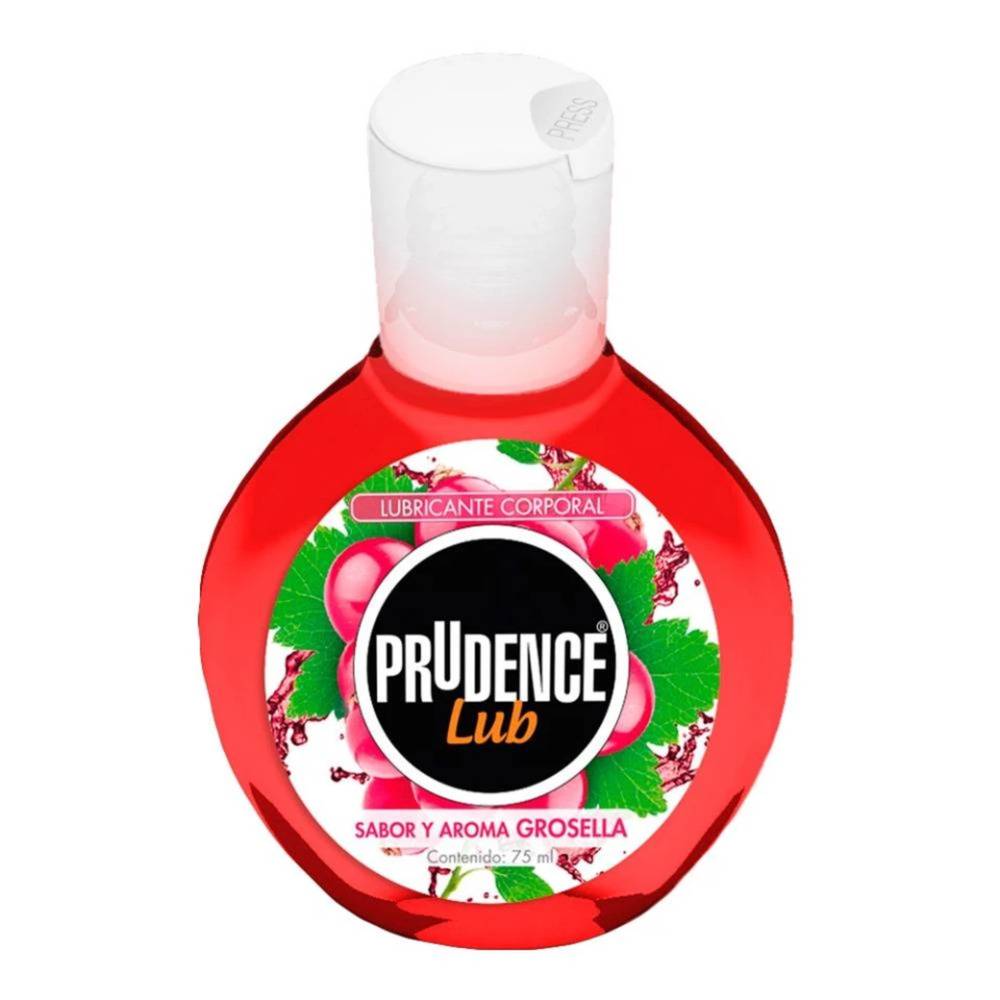 Prudence lubricante aroma y sabor grosella (botella 75 ml)