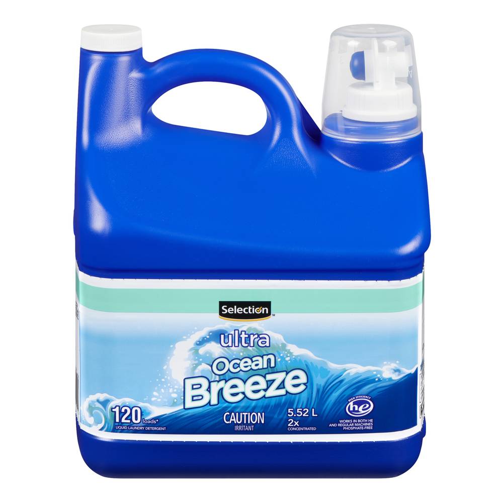 Selection Ultra Liquid Laundry Detergent, Ocean Breeze (5.52 L)