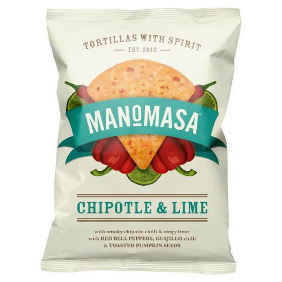 MANOMASA Chipotle - Lime, Chipotle & Lime Chips (140g)