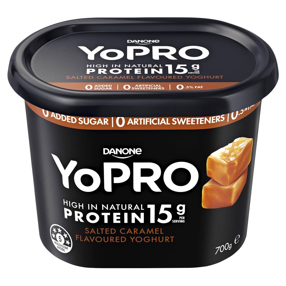 Yopro Salted Caramel Danone High Protein Yoghurt