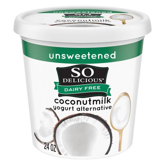 Order So Delicious Dairy Free Unsweetened Coconut Milk Plain Yogurt 24oz food online from Everyday Needs by Gopuff store, Norfolk on bringmethat.com