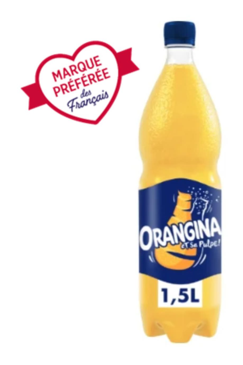 Orangina - Boisson gazeuse avec sa pulpe, orange (1,5L)