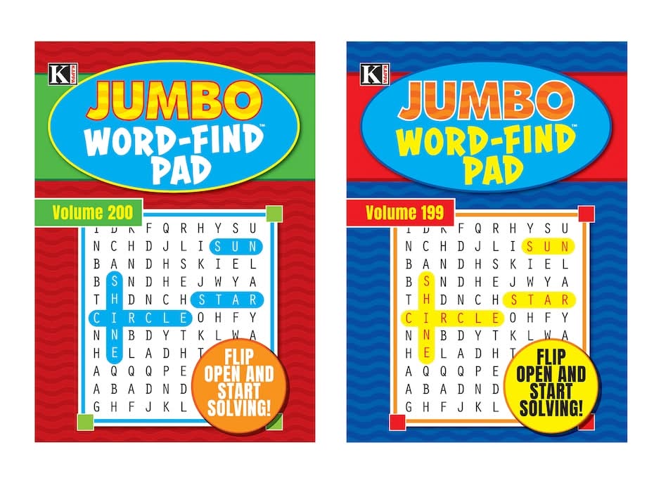 Kappa Jumbo Word-Find Flip Pad, Assorted Volumes, 1-ct.