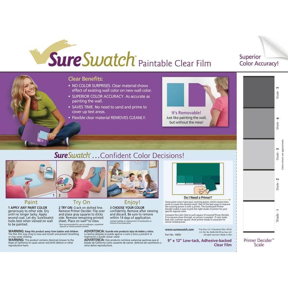 Sureswatch 9 In. X 12 In. Paint Swatches (3-Pack)