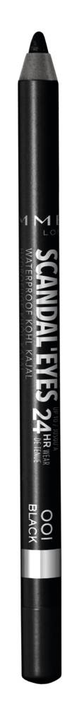 Rimmel London Scandaleyes Waterproof Kohl Kajal Eyeliner, Black - 1.2 g