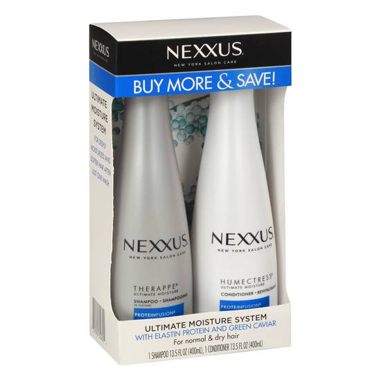Nexxus Ultimate Moisture System With Elastin Protein and Green Caviar Shampoo & Conditioner