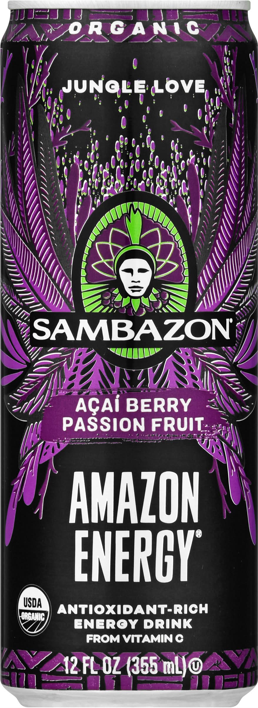 Sambazon Energy Drink, Acai Berry Passion Fruit (12 fl oz)