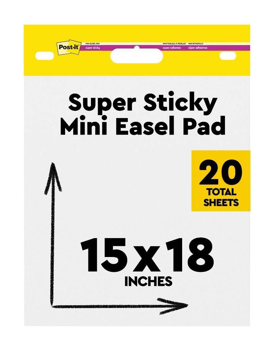 Post-It Super Sticky Mini Easel Pad, 3 M