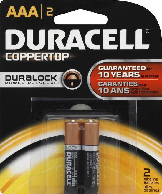 Duracell Coppertop Aaa Alkaline Batteries (2 ct)