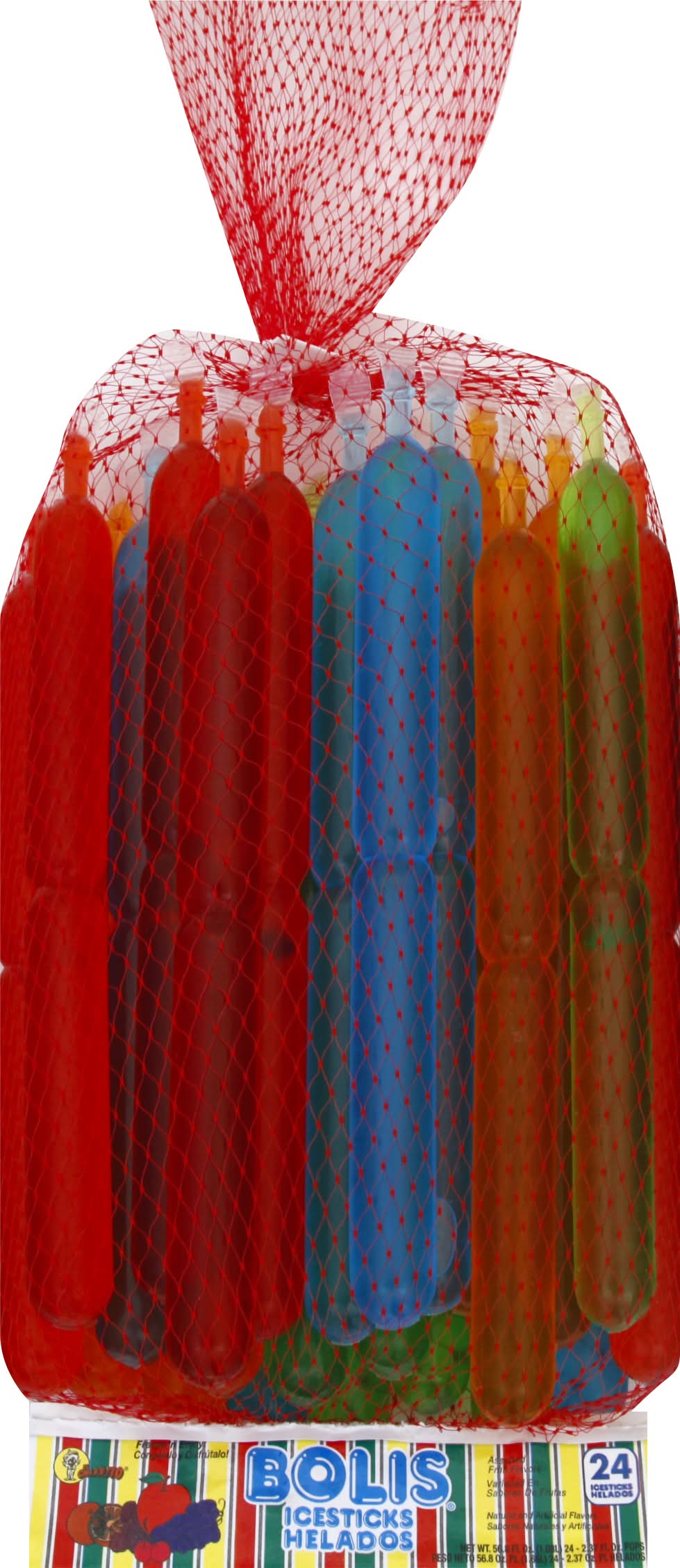 Bolis Fruit Ice Sticks, Assorted (56.8 fl oz, 24 ct)
