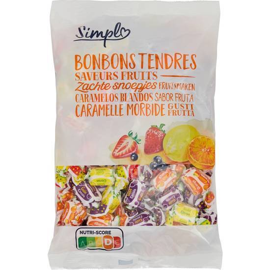 Simpl - Bonbons tendres, citron - orange - fraise - cassis (450g)