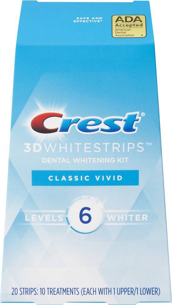 Crest 3d Whitestrips Classic Vivid Dental Whitening Kit