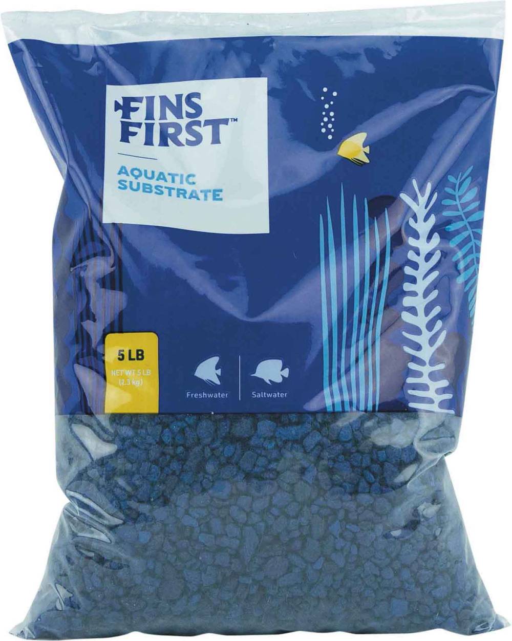 Fins First Aquatic Substrate Gravel Waters, Blue (5 lbs)