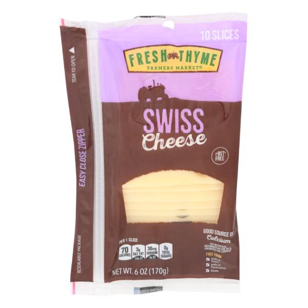 Fresh Thyme Swiss Cheese Slices