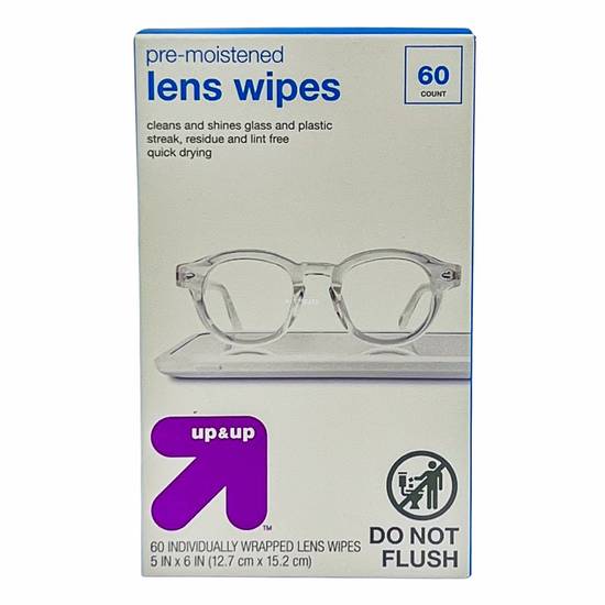 Pre-moistened Lens Wipes - 60ct - Up & Up™ : Target