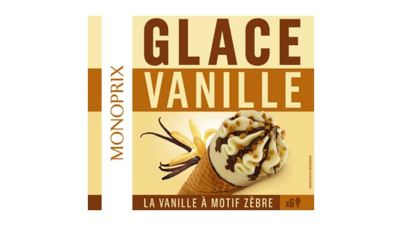 Monoprix Glace vanille La boîte de 6 - 419 g