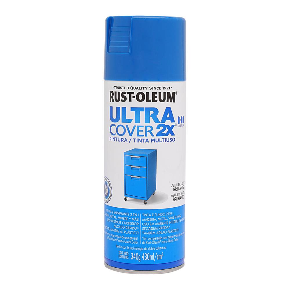 Rust-oleum pintura ultra cover 2x azul brillante (aerosol 340 g)