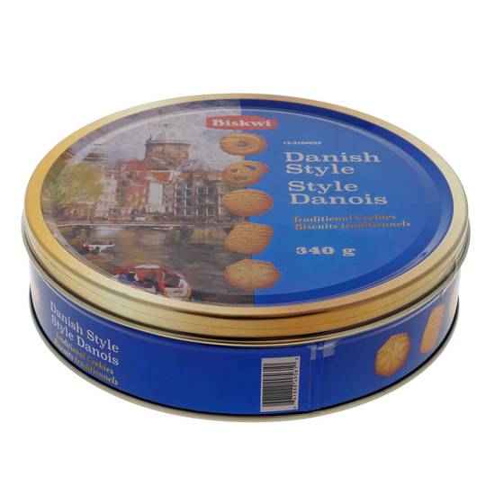 Biskwi Butter Cookies In Holiday Tin-Large (340g)