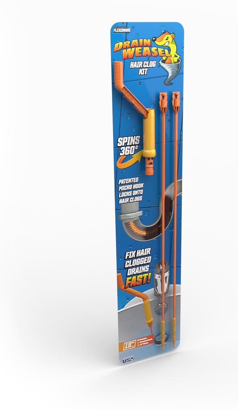 Flexisnake The Drain Weasel 1.5 Ft. L Hair Clog Tool Starter Kit