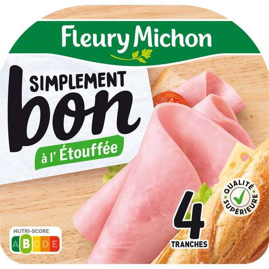 Fleury Michon Simplement Bon Jambon Sans Couenne x 4 tranches