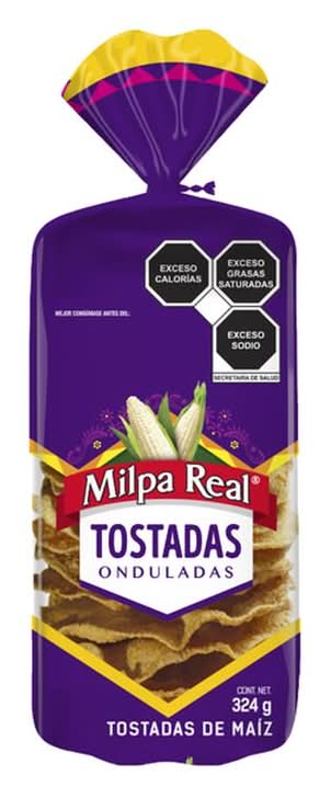 Milpa Real · Tostadas de maíz onduladas (324 g)