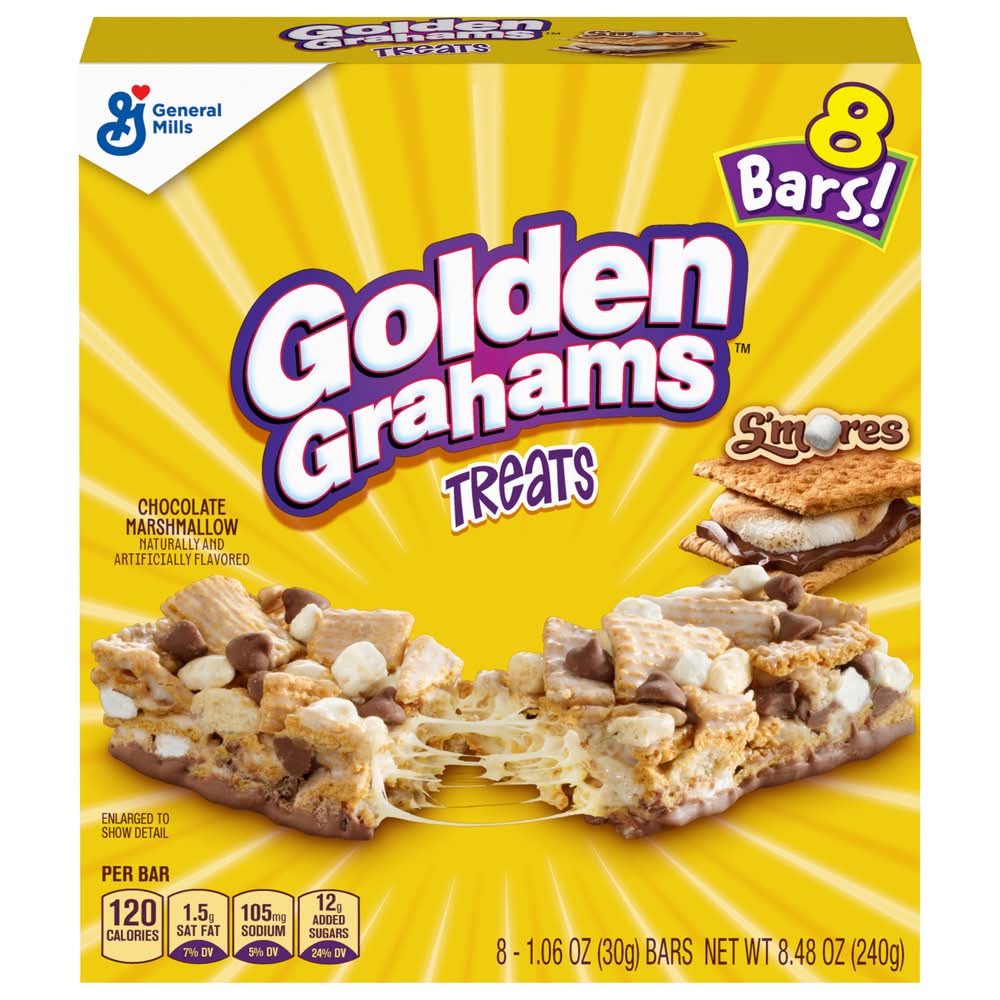General Mills Golden Grahams Treat Bars, Chocolate-Marshmallow (1.06 oz, 8 ct)