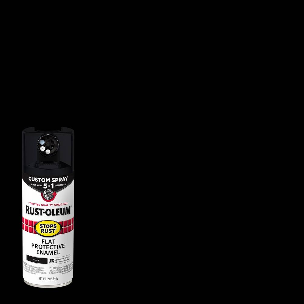 Rust-Oleum Stops Rust 5-in-1-Pack Flat Black Spray Paint (NET WT. 12-oz) | 376855