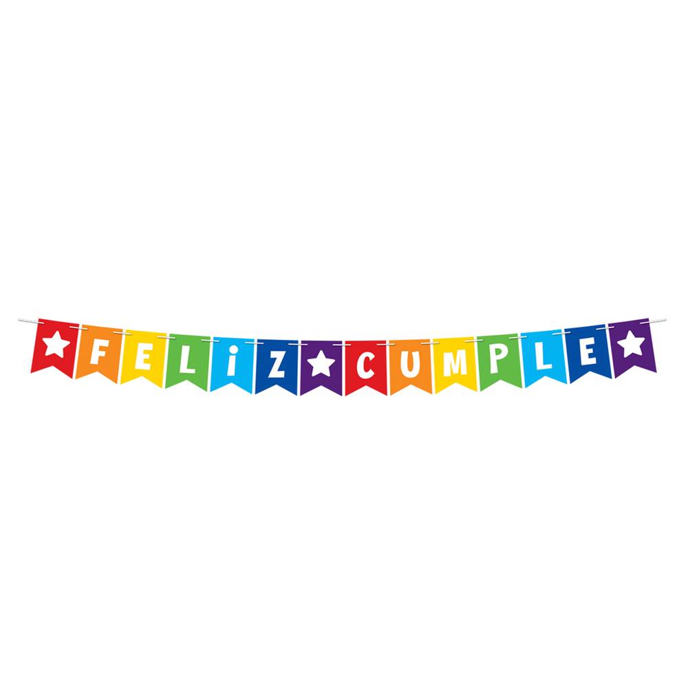 Granmark letrero "feliz cumple" de colores (por unidad)