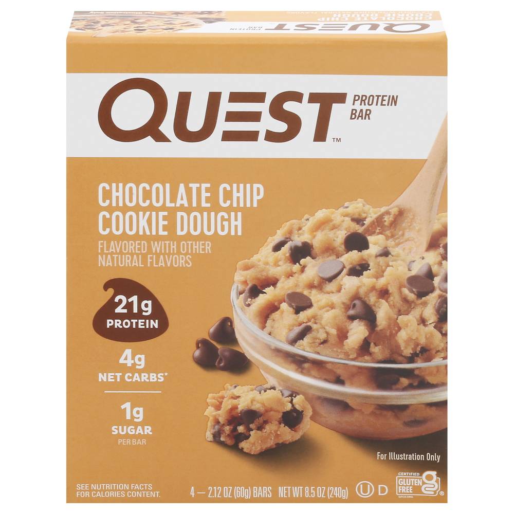 Quest Protein Bar, Chocolate Chip (8.5 oz, 4 ct)