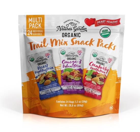 Nature's Garden Organic Trail Mix Snack packs (24 x 1.2 oz)