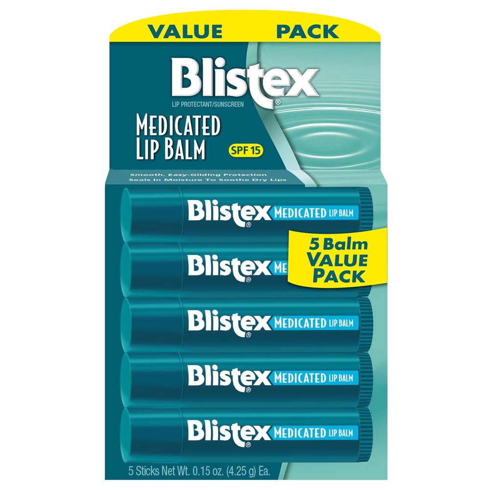 Blistex Medicated Lip Balm With Spf 15 (5 ct)
