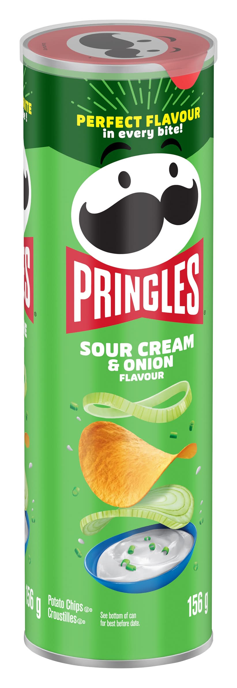 Pringles Potato Chips, Sour Cream & Onion (156 g)