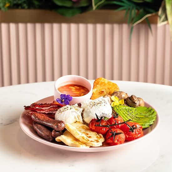 Full English Breakfast with Veal Ham