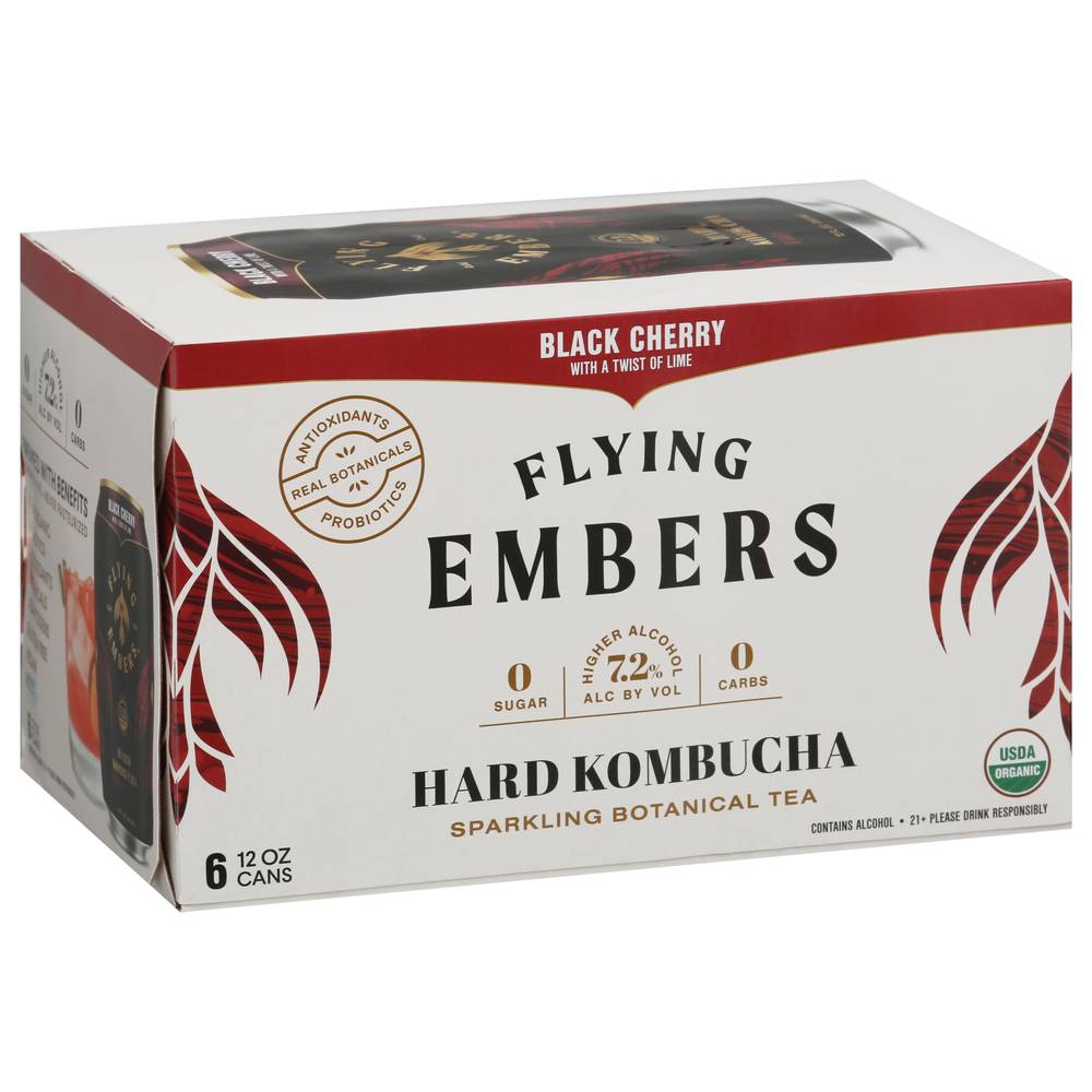 Flying Embers Hard Kombucha Beer (12 oz, 6 ct)