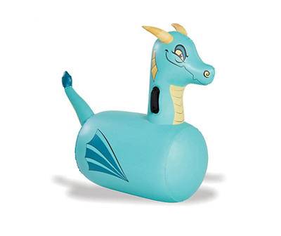 Blue Firebreather Inflatable Ride-On Hop 'n Go Dragon