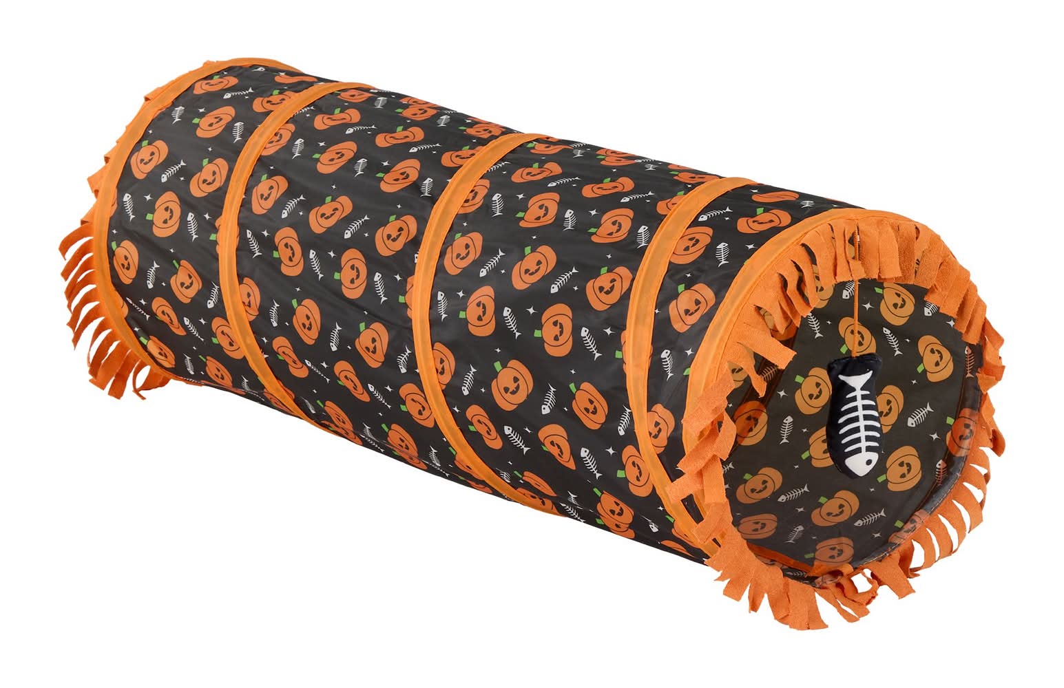 Thrills & Chills™ Halloween Pop-Up Cat Tunnel (Color: Orange)