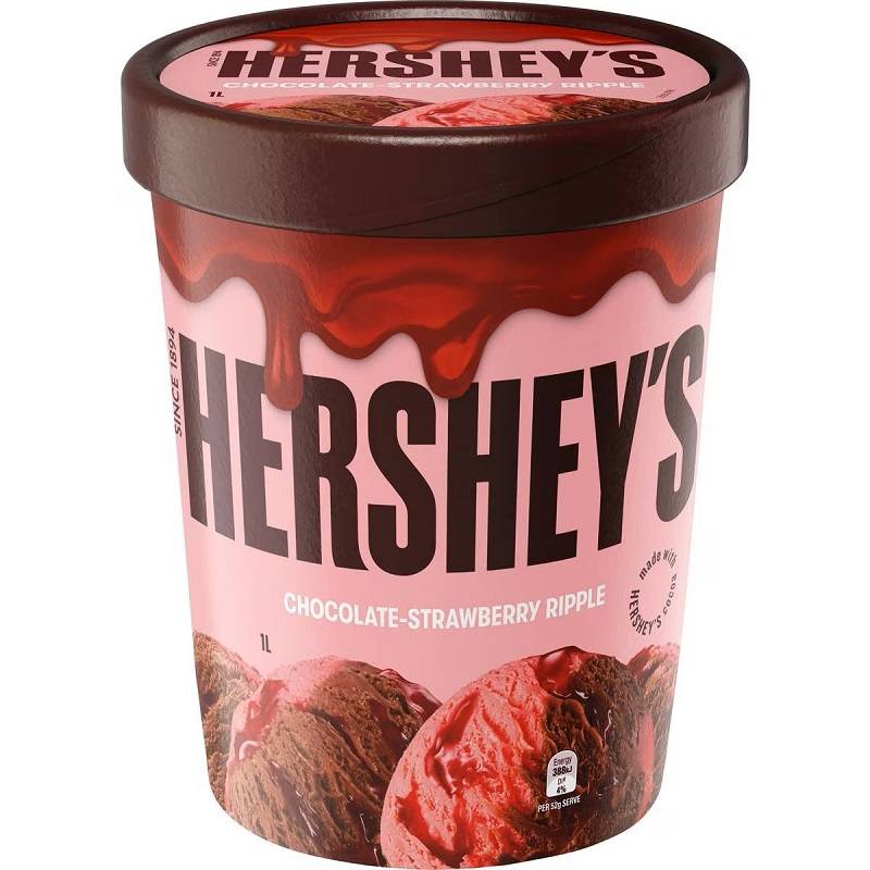 澳洲Hersheys 巧克力草莓冰淇淋 <1L公升 x 1 x 1BOX盒> @15#9310161017412