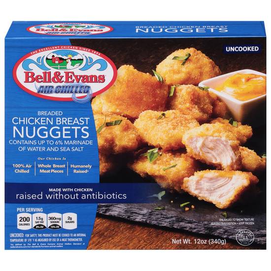 Bell & Evans Uncooked Breaded Chicken Breast Nuggets