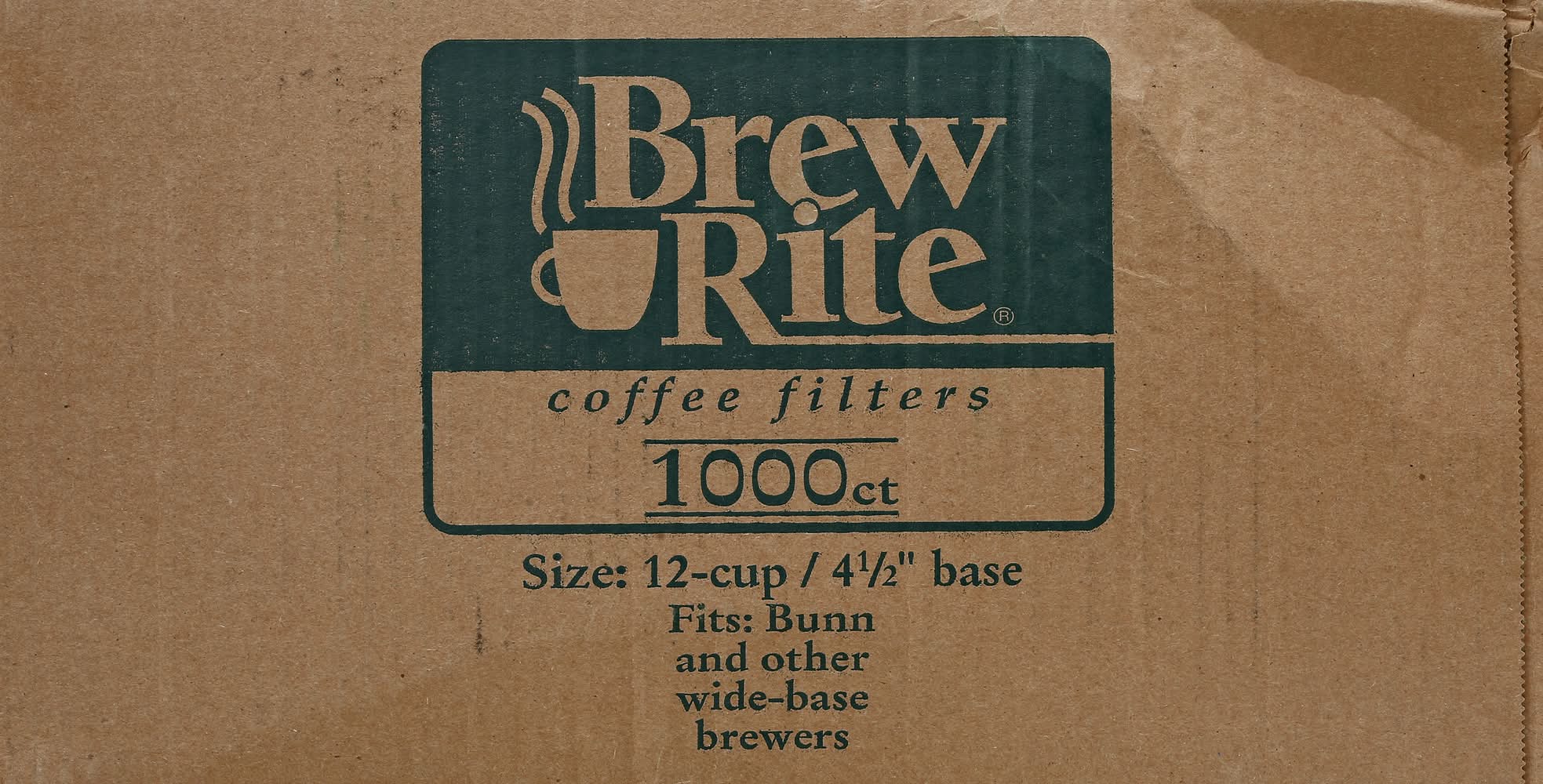 Brew Rite 12 Cup Coffee Filters, 4.5 in (1000 ct)