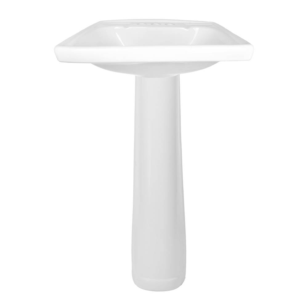 Corona lavabo urban y pedestal civic rectangular (blanco)