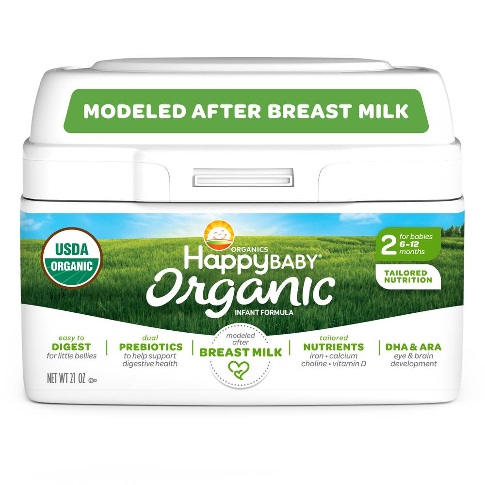 Happy Baby Organics Stage 2 Milk Based Powder Infant Formula With Iron