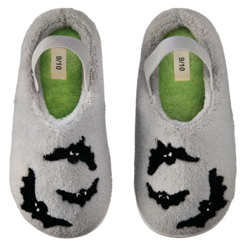 Halloween Gray Bats Children's Halloween Novelty Slippers - 13/1