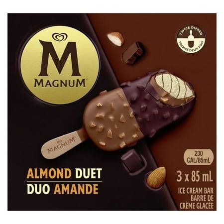 Magnum Ice Cream Bars, Almond Duet (255 ml, 3 ct)