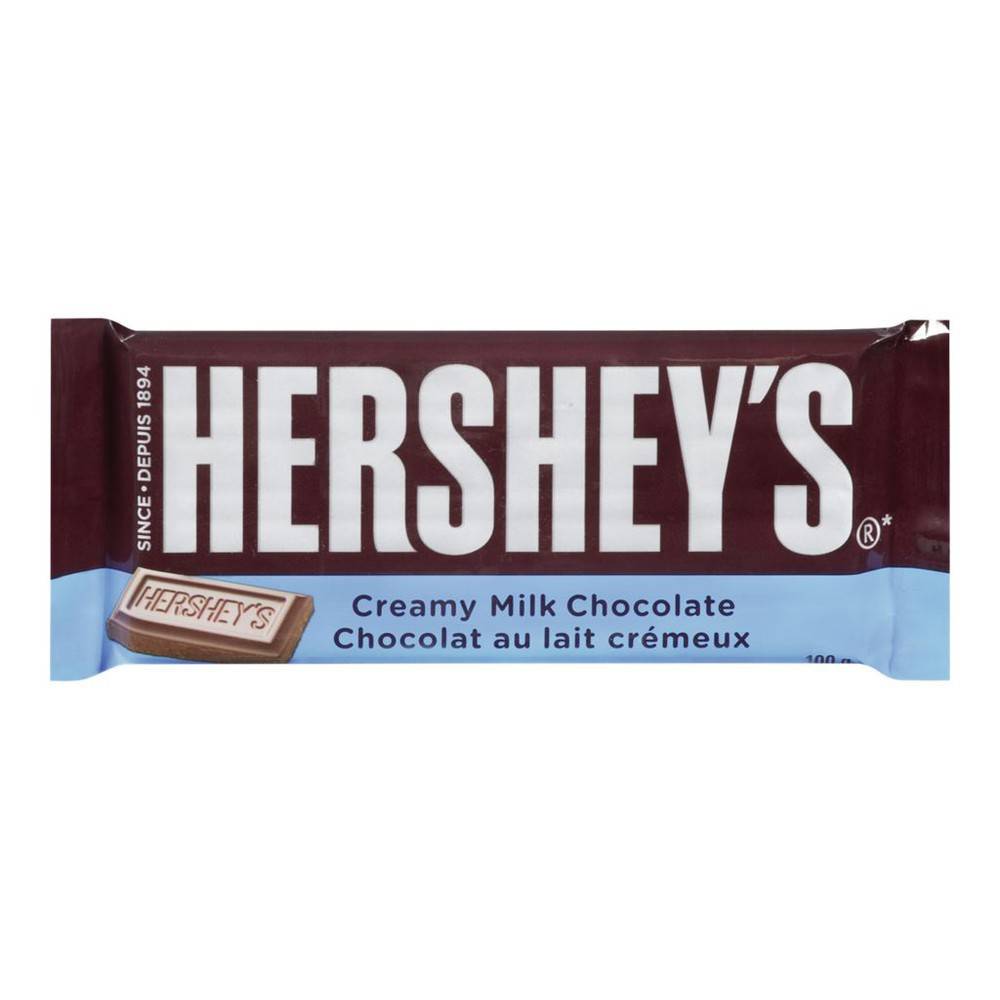 Hershey's lait crémeux (100 g) - creamy milk chocolate family size bar (100 g)