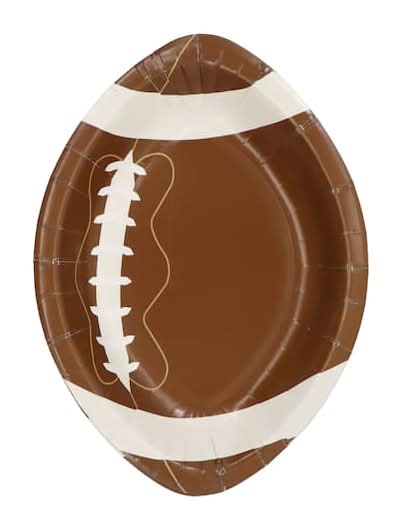7" Football Shaped Snack Plates, 8Ct. By Celebrate It