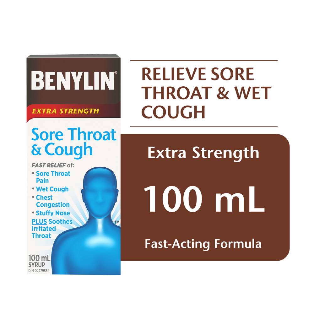 Benylin Sore Throat & Cough Syrup (100 g)