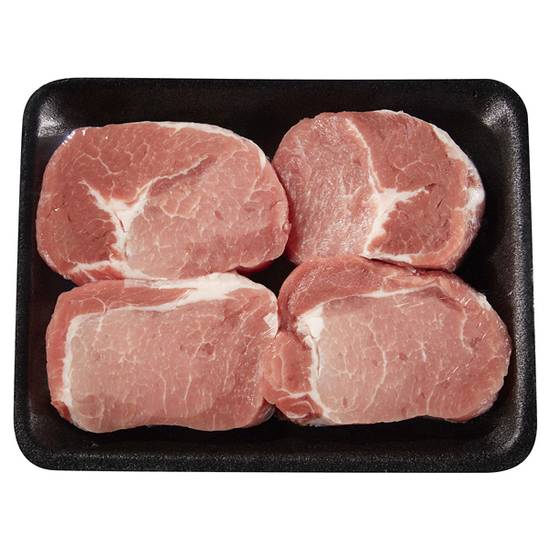 Meijer All Natural Boneless Blade Cut Pork Chops (approx 1.5 lbs)