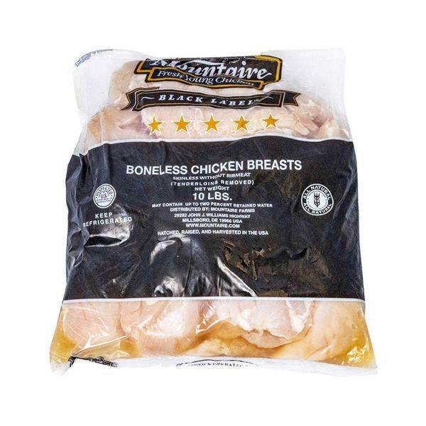 Black Label Chicken Breast, Boneless, Skinless, Fully Trimmed - 10 lbs (Case of 4)